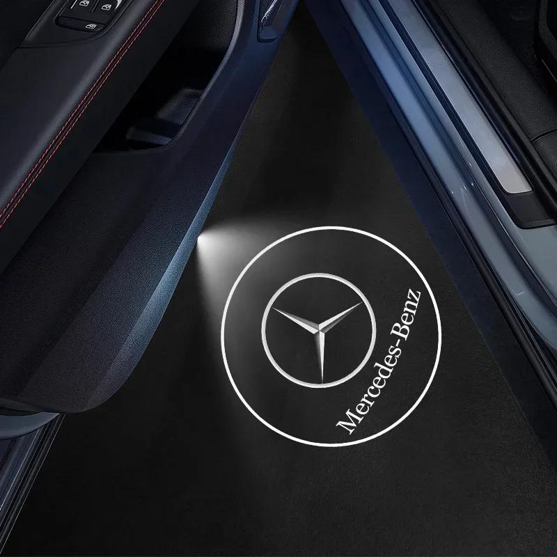 GLC GLB Лампа привітання на двері автомобіля Лазерний проєктор Логотип Тінь-привид Нічні вогні Для Mercedes Benz W210 W211 W212 W221 W222 A C E G