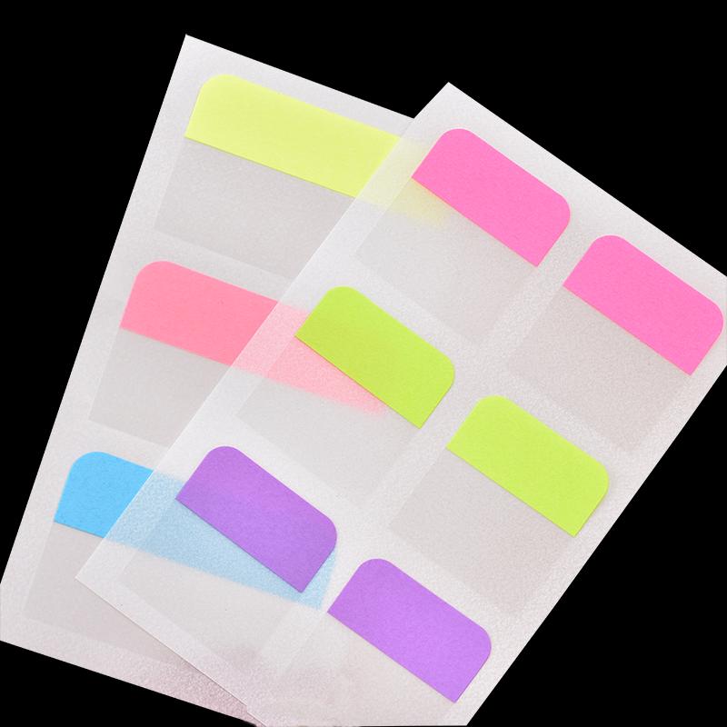 Repositionable PVC-Paper Index Labels: Colored Office Sticky Notes for Students