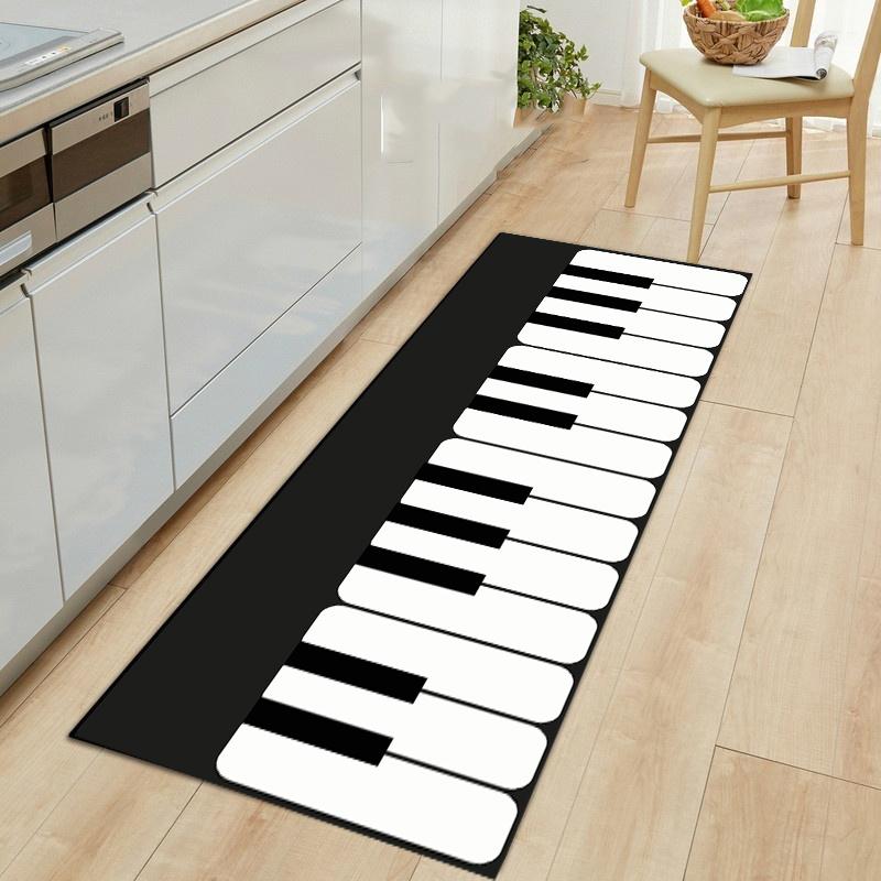 Tappeto stampato in 3D serie tastiera di pianoforte, tappeto grande, tappeti per soggiorno camera da letto, tappeti per cucina Tappetini antiscivolo