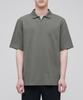 Slit Neck Pique Polo Shirt [Dusty Khaki]