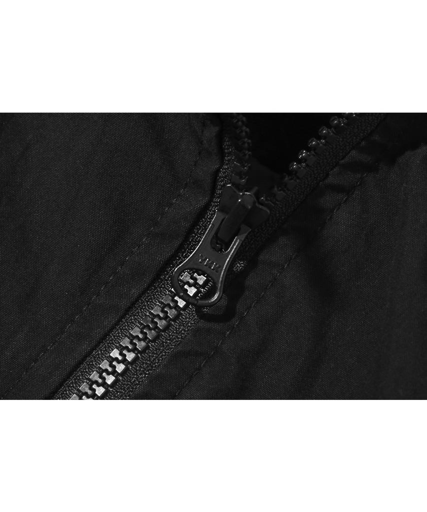 Basemoment Diagonal Cn Washed Zip-Up Jacket Black