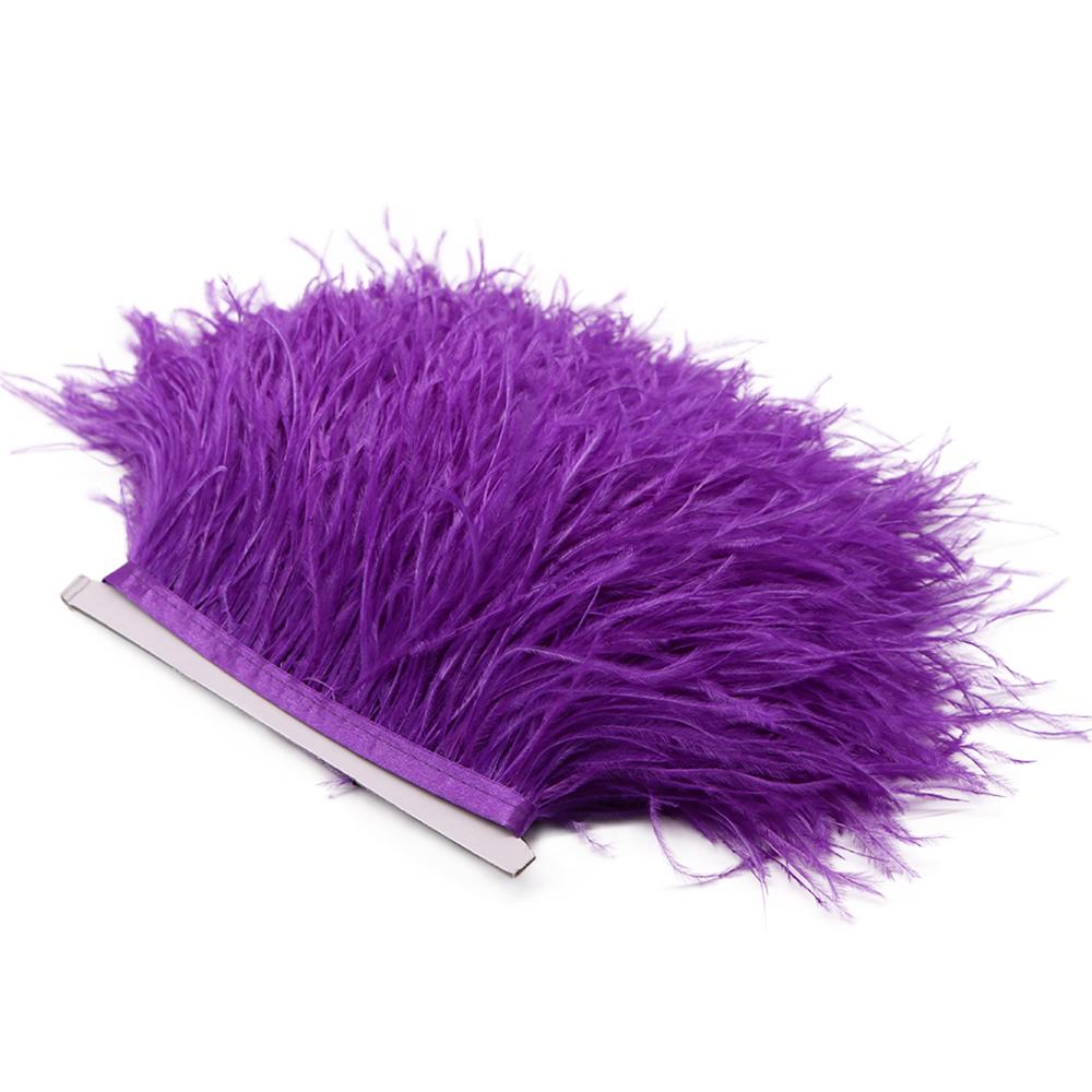 Nastro con Bordatura di Piume di Struzzo Azzurro FeatherLight Frange di Piume di Struzzo Vere per Abbigliamento da Festa Decorazioni per Cucito Piume Artigianato Fai da Te