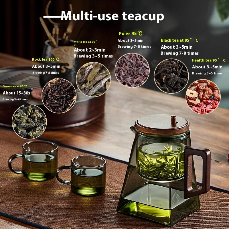 Gianxi Glass Floating Cup Teapot Tea Separation Artifact Lazy Tea Cup Household High End Tea Set Tea Pot Tea Brewing Kettle