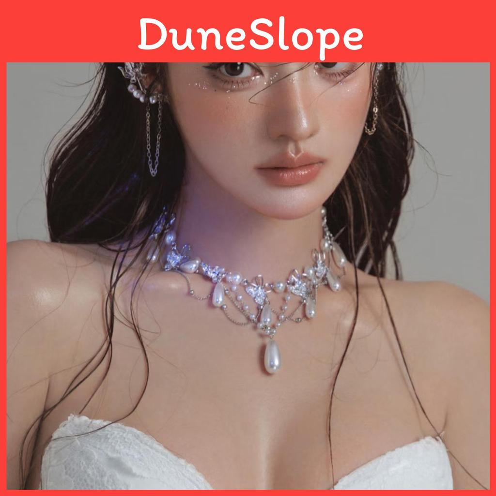 Butterfly Pearl Necklace For Women With Alloy Pendant And Ochain Perfect For Summer 2025