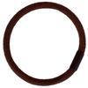 Korean Earth Tone Rubber Band Hair Ties for Women – Brown Twill, High-End Feel, Plain Color Hair Accessories.