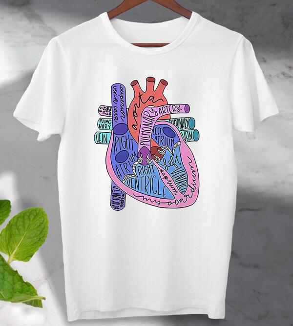 26 Heart Anatomy Anatomical Heart T shirt Unisex Men s Ladies Top Unisex T-Shirt XXXL