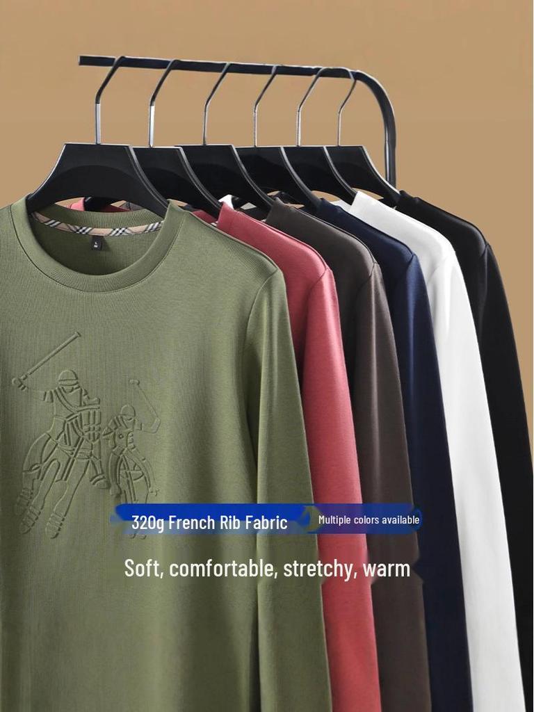 Sweatshirt épais à col rond pour homme Paisenlong 2025: Tendance Européenne & Américaine Automne/Hiver pour l'Âge Moyen à Avancé