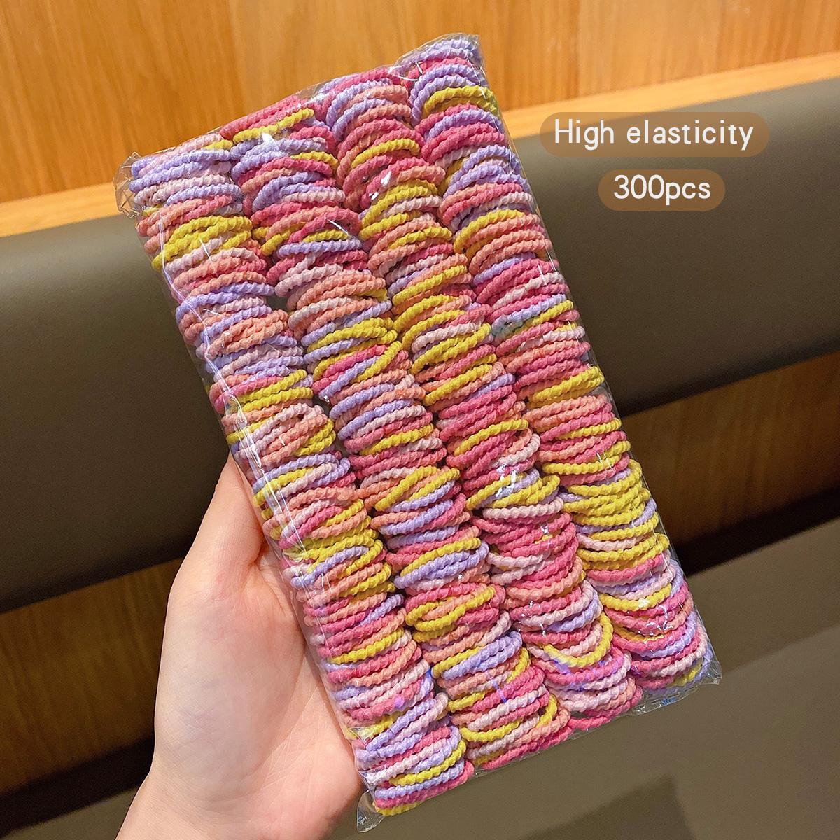 

300 colorful small rubber bands suitable for daily use as hair rings and accessories
