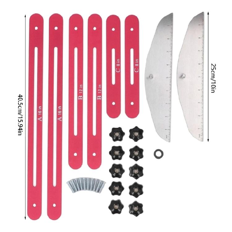 Stair Tread with Scale Adjustable 8in to 16in Alloy Stair Tread Measuring Tool