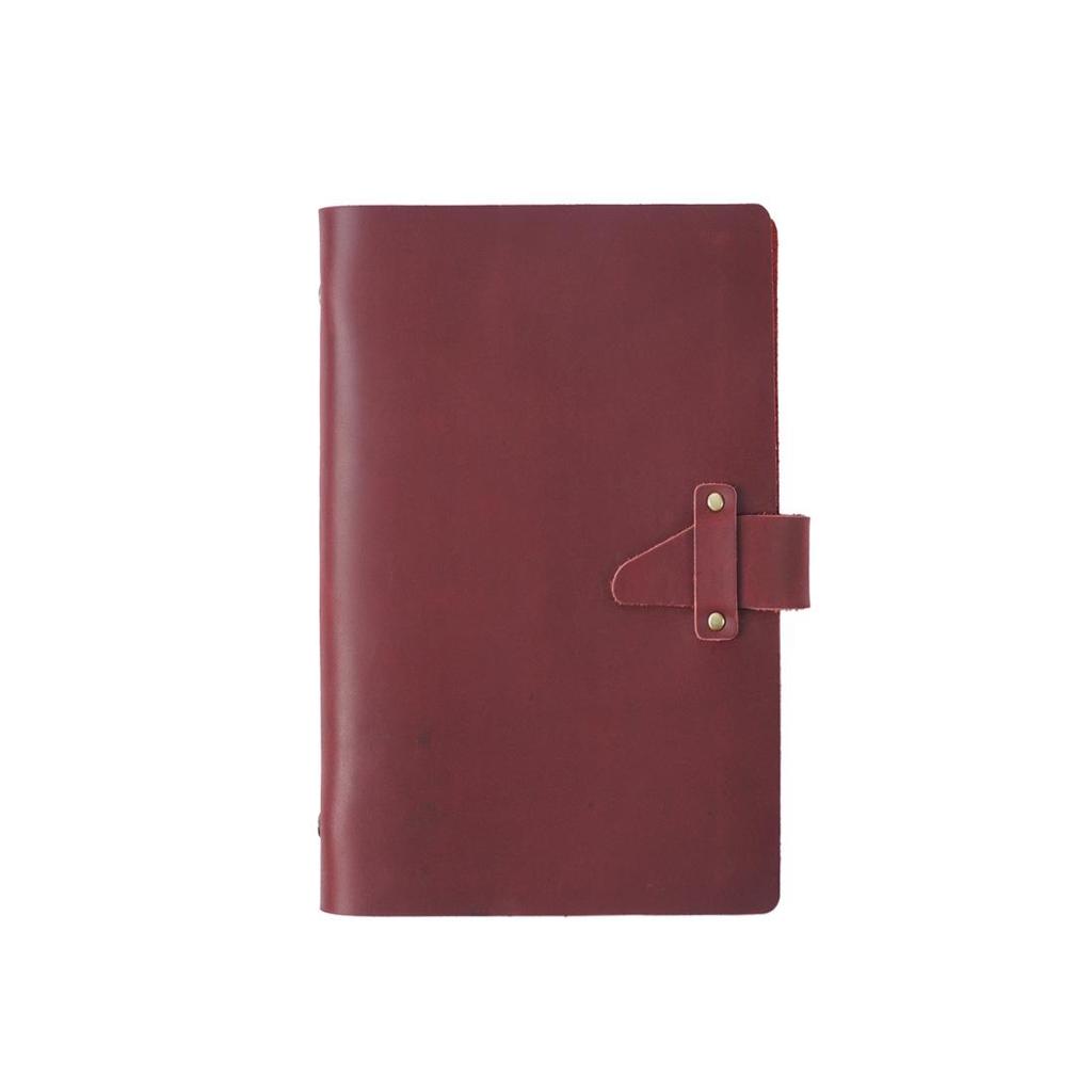 Genuine Leather A5 Business Planner Binder - Retro Style