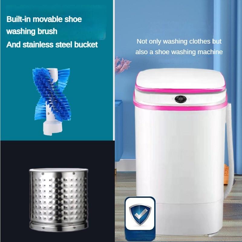 

Бытовая электрическая стиральная машина большой емкости, полуавтоматическая стиральная машина для небольшой обуви, стиральное устройство для детской одежды розовый