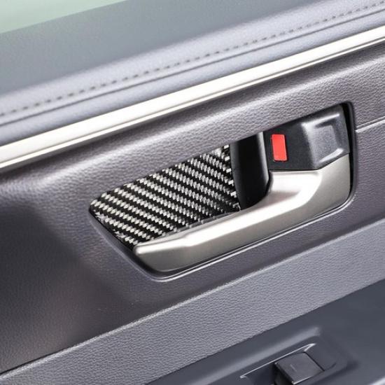 Carbon Fiber Interior Door Handle Bowl Cover Trim Fits For Toyota Tundra
