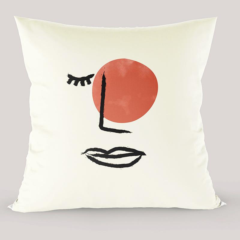 Nordic Light Luxury Wabi-sabi Style Pillow Abstract Color Simple Modern Sofa Cushion Office Bed Pillow