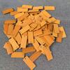 100Pcs 45X20mm Rectangle Tags Bamboo Tags for Keychain Rings, Bamboo Unfinished Wood Key Ring Tag