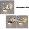 Astronaut Dimmable LED Wall Sconces for Kids Bedroom Moon Star Projection Ball Mid Century Modern Wall Light Gold White Black Bedside Wall Mounted