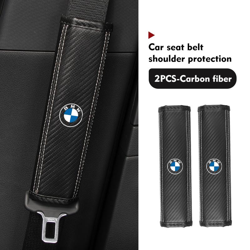 MLKH2 Leather Car Seat Belt Shoulder Cover Protection Accessories For BMW E90 E60 E46 E39 F30 F10 E87 X3 X4 X5 X1 G30 G20