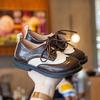 Kids Flat Shoes British Style Retro Children Leather Shoes Pu Soft Sole 2025 New Fashion Boys Casual Shoes Non-slip for Girls