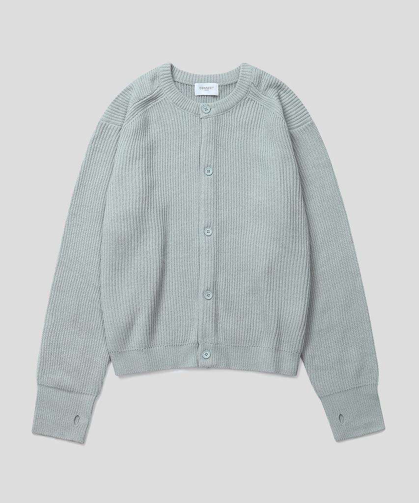 Connect Kinloch Fingerhole Wool Round Knit Cardigan (5 Colors)