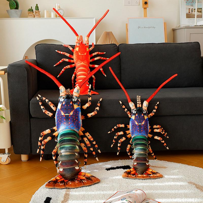 TreasuringU Style 2 Spiny Lobster Plush Toy Cool Colorful Lobster Stuffed Doll Cute Lobster Plushies Home Decor Birthday Gifts