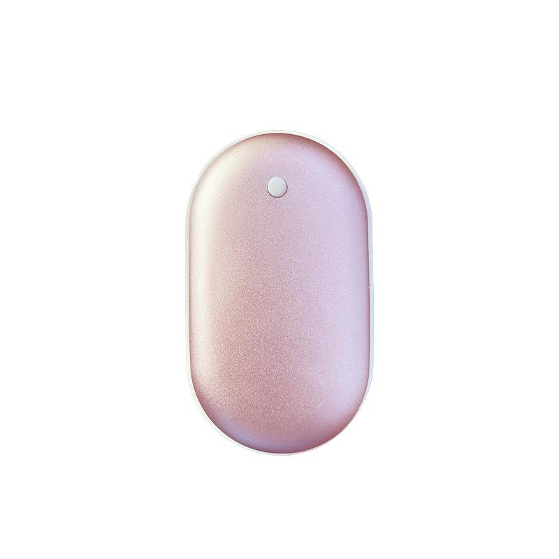 Pebble Mini Portable Rechargeable Metal Hand Warmer with Double-Sided Heating