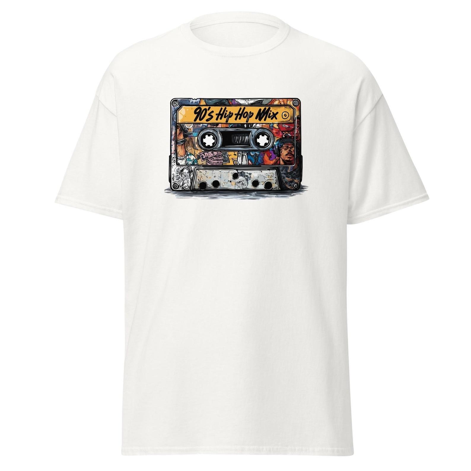 90s Hip Hop Cassette T-Shirt | Old School Rap Music Fan Tee M