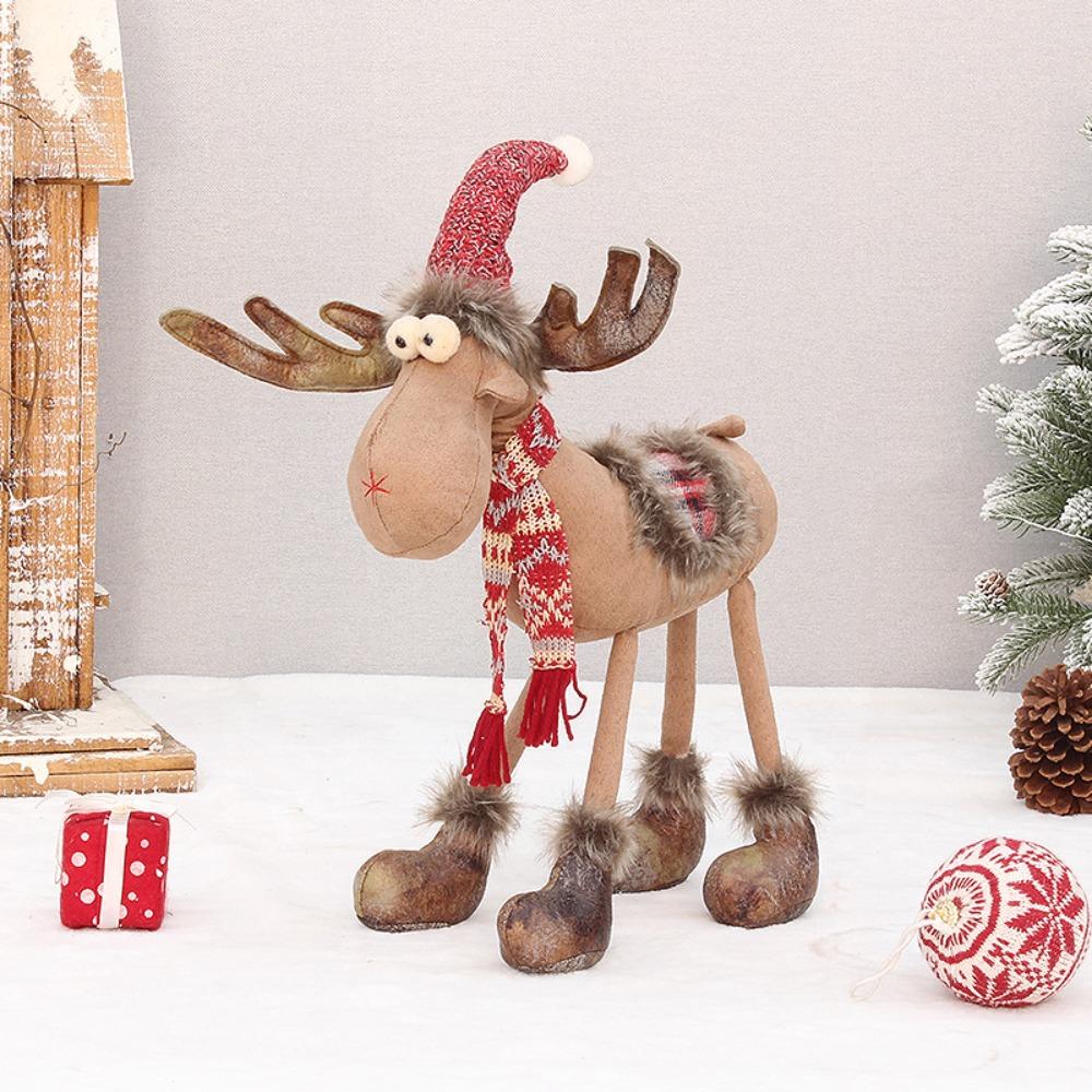 Soft Christmas Elk Telescopic Doll Festival Merry Christmas Decoration New Year Supplies