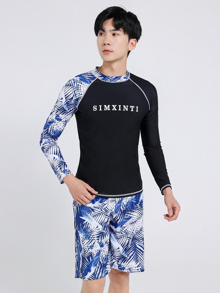 Men's Korean Style Three-Piece Slimming Sun Protection Surf Suit