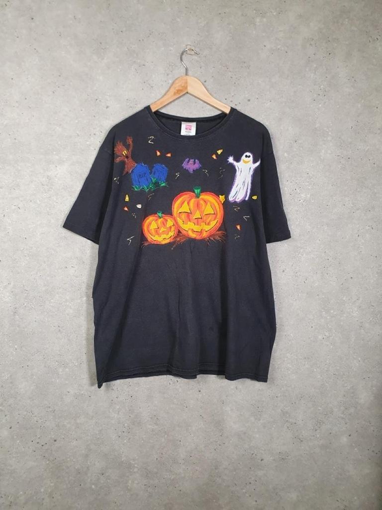 Vintage Hanes Graphic Halloween Single Stitch TShirt Women XL CA946