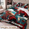 Custom Name Text 3Pcs Bedding Set Alex Warren Duvet Cover And Two Pillowcases