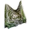 Korean Style Design Creative Floral Color-blocking Printed Scarf  Twill Square Scarf  Daily Matching Travel Photography Shawl