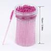 50 Pièces Brosses Jetables pour Extensions de Cils Sourcils Cils Goupillons Baguettes de Mascara Avec Étui de Rangement Outils de Maquillage de Beauté