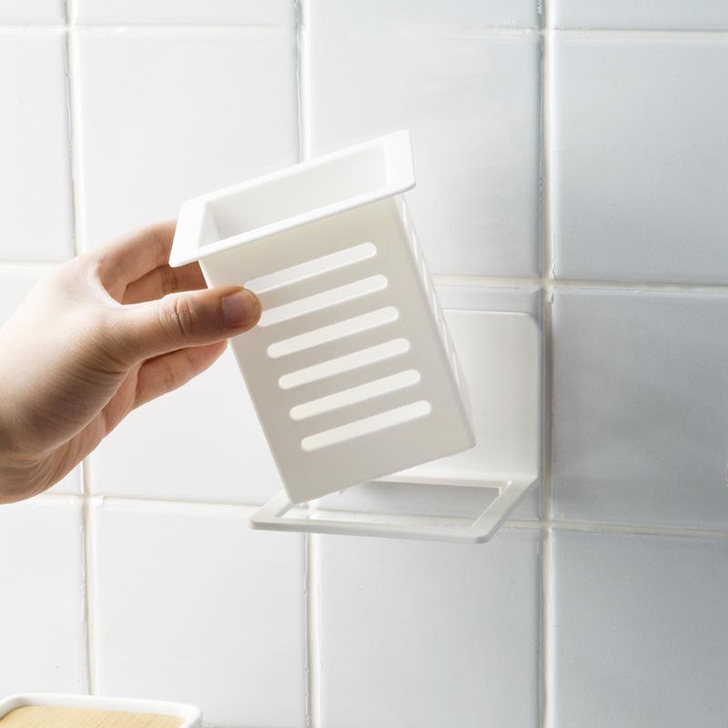 Wall-Mounted Chopstick Holder and Storage Basket