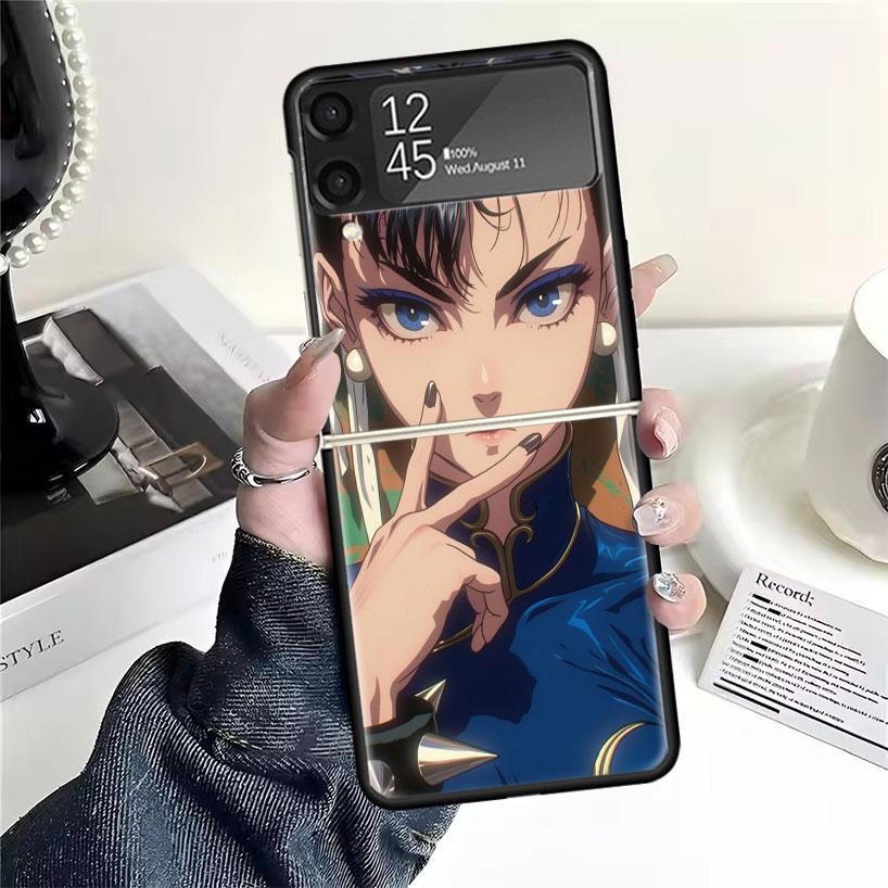 ChunLi S-Street F-FighterS Cases For Samsung Galaxy Z Flip 4 5 6 7 3 Z Flip7 Flip6 Flip4 Flip5 Flip3 5G Hard Shockproof Fundas C