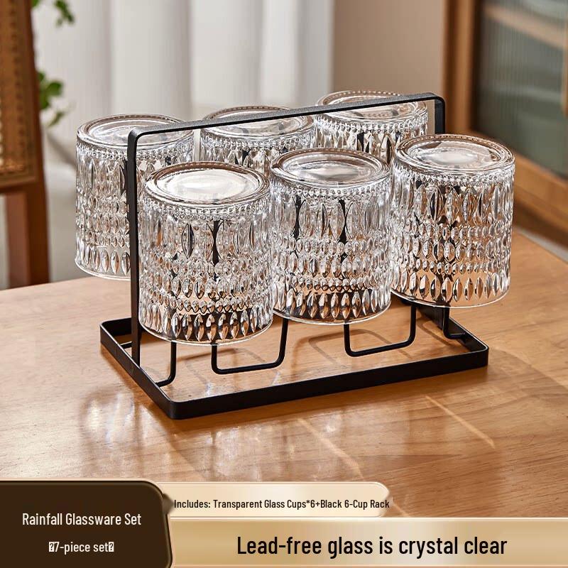 Luxury Embossed Star Heat-Resistant Glass Cup