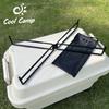Outdoor Camping Folding Storage Rack, Aluminum Box Frame, Portable Insulated Box Support Stand for Camping
