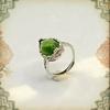 Retro Ethnischer Stil Thai Silber Hohl Verwelkte Rebe Grüner Zirkon Verstellbare Ringe Für Frauen Mode Neuer Schmuck Geschenk