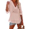 Summer Beach Smock Hoodie, Sports Long-sleeved V-neck Pocket Hooded Women's Shirt Top