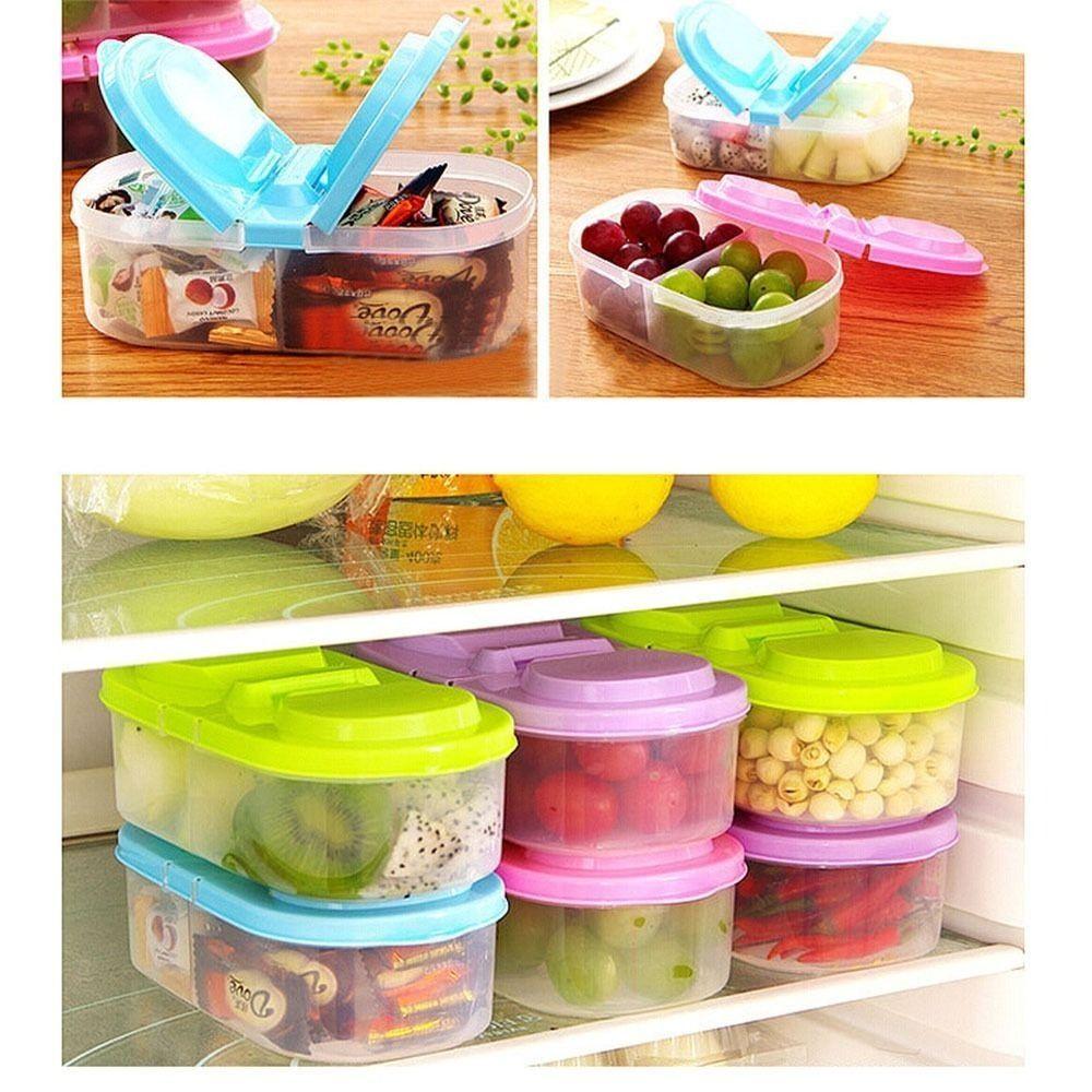 Portable Food Container Plastic Fruit Container Storage Box Household Lunch Box
