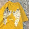 The Angel Unfolded Wings T-Shirt Männer Frauen Muster T-Shirt Kleidung Sommer Baumwolle Kurzarm Shirt Vintage O-Ausschnitt T-Shirt Paar