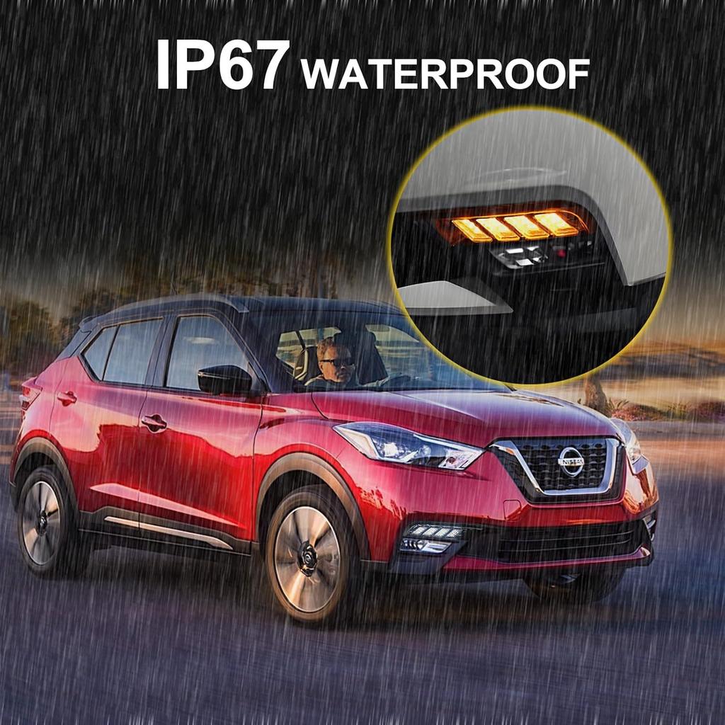 Daytime Running Lamp for Nissan Kicks 2017-2019, Amber&White&Blue Front Bumper Fog Lights Turn Signal LED