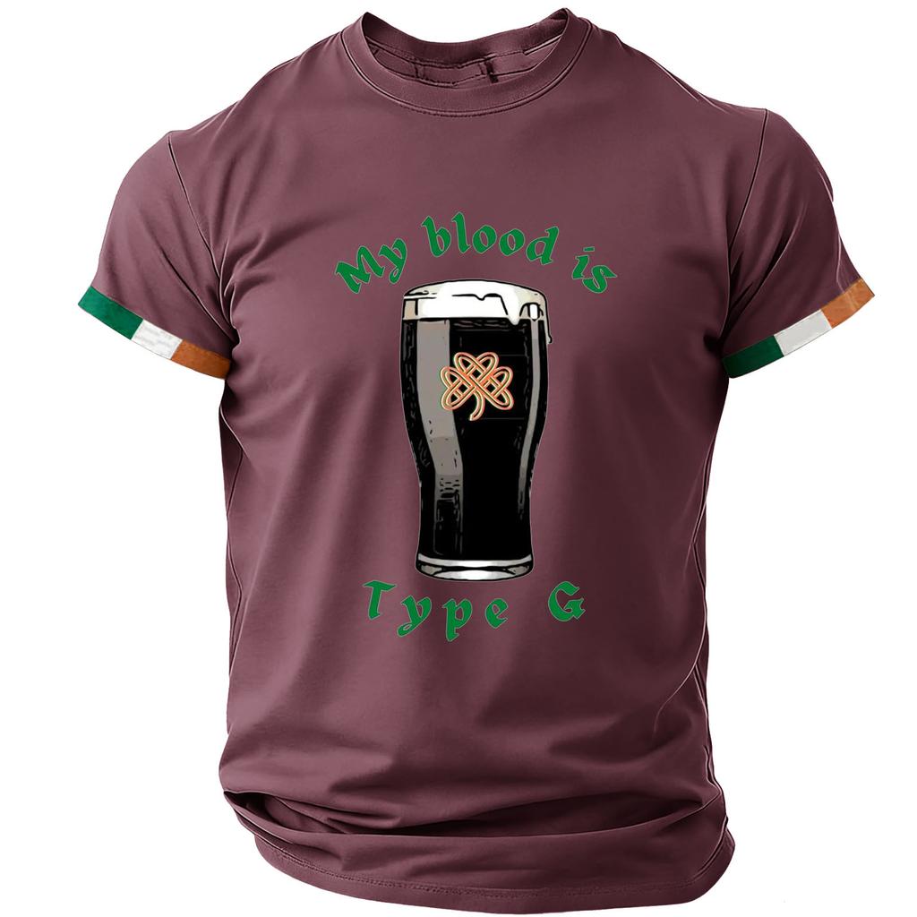 T-shirt décontracté à manches courtes et col rond pour homme