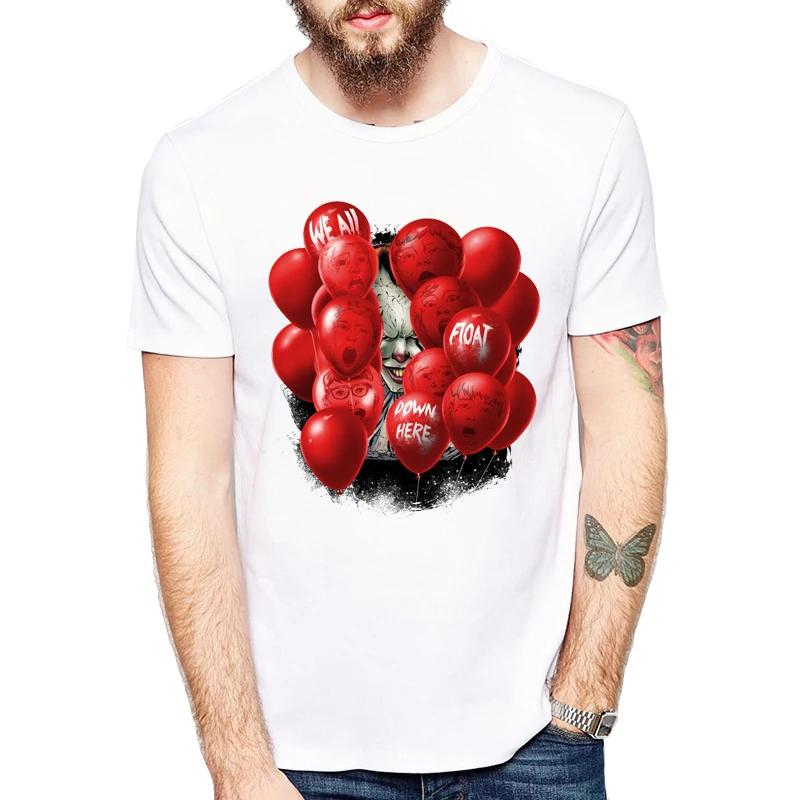 IT Movie T Shirt MEN Stephen King Print 2026 Summer Collection T-shirt men joker printed They All Float O Neck tshirt