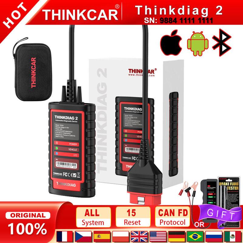 THINKCAR THINKDIAG 2 /KINGBOLEN Ediag Plus CAN FD All Systems 15 Reset Services ECU Coding OBD2 Scanner Car Diagnostic Tool