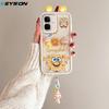 KEYSION Cute Ear 3D Cartoon Case for Infinix Smart 10 with Bracelet Soft Silicone Shockproof Phone Cover for Infinix Smart 10