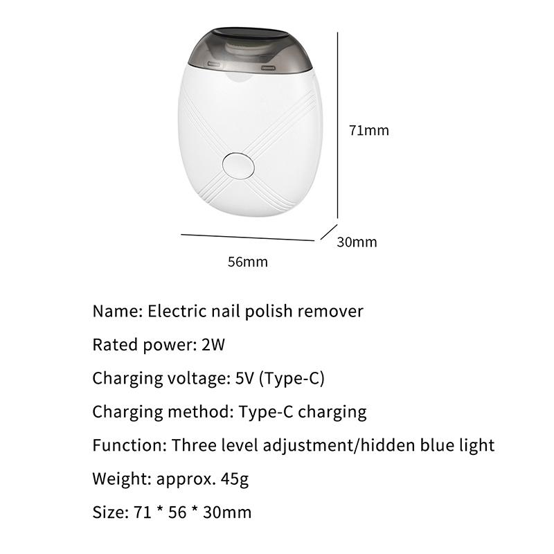 Electric Nail Filer Rechargeable Fingernail Polisher With Light Automatic Electric Nail Clipper For Nail Care And Polishing