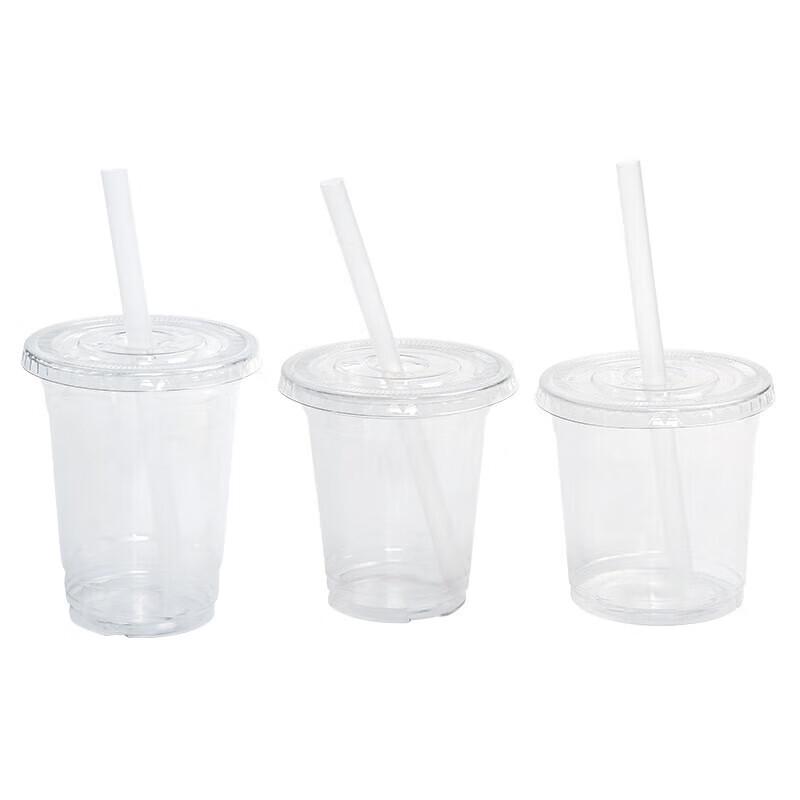 Minxun Disposable Chubby Plastic Cups with Lids