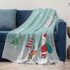 TU Christmas Throw Blanket Cozy Reindeer Santa Claus Festive Holiday Bedspread Gift Decor Home Couch Cover Warm Soft Plush