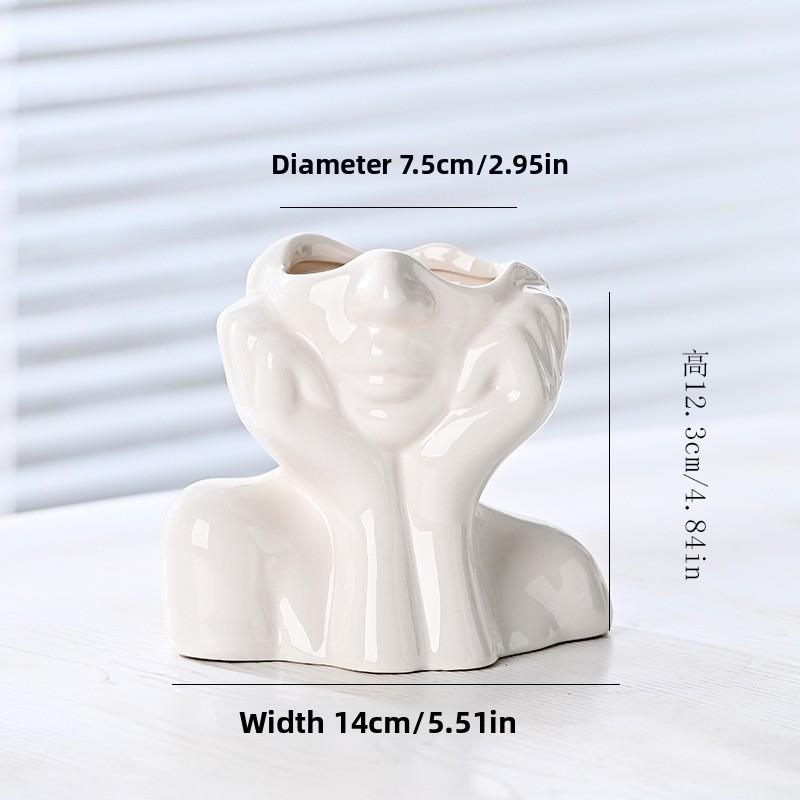 Creative Human Body Art Makeup Brush Holder Vinyl Figure Storage Organizer for Desk Office Multifunctional Makeup Brush Hold