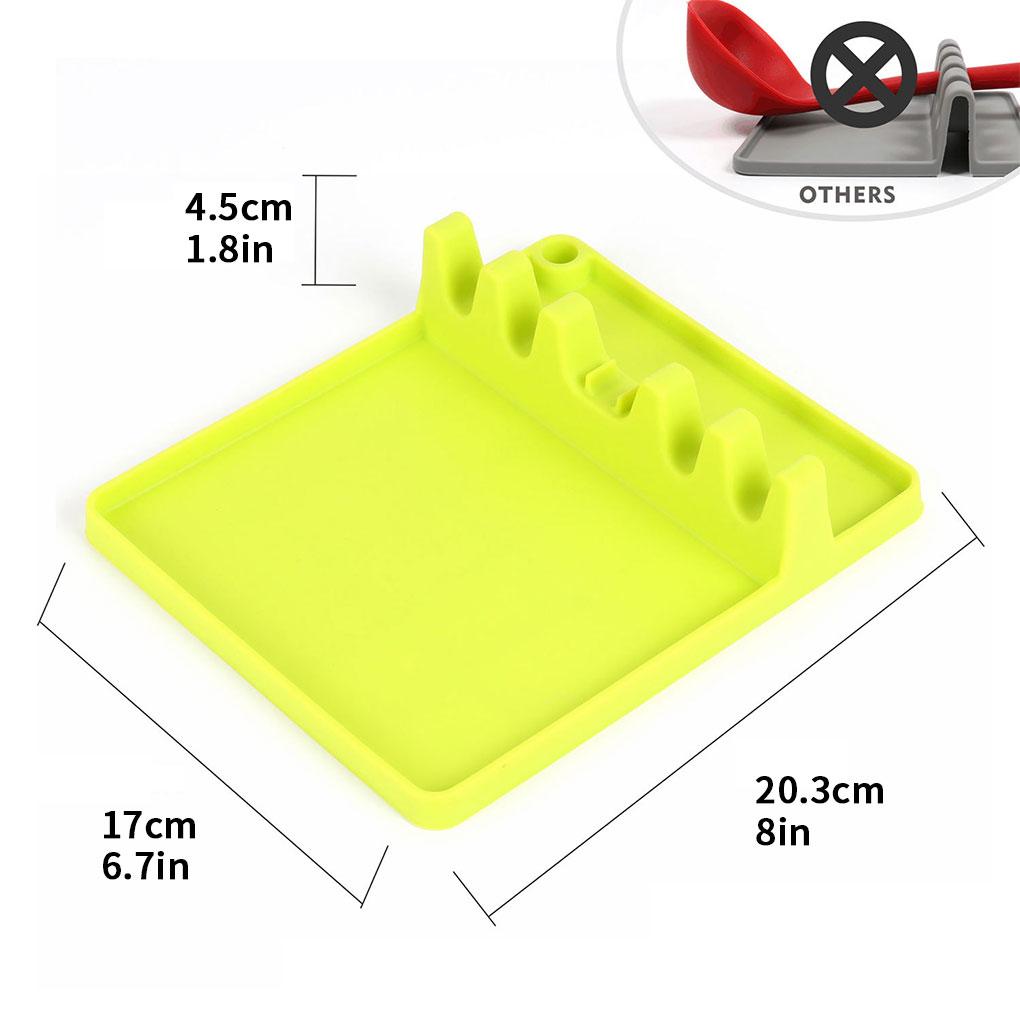 Kitchen Cooking Utensil Holder Silicone Utensil Rest Spoon Rest Utensil