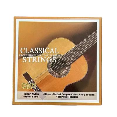 6 Stück Klassische Gitarrensaiten - Basssaiten mit Nylonkern - Silberplattierte Kupferlegierung Umwickelt - Normale Spannung/Gitarrenteile Zubehör